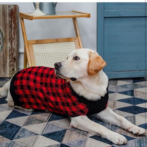 XL Black and Red Checkered Dog Shirt NWOT - Picture 9 of 11